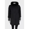 Short coat with double sleeves