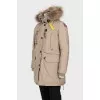 Men's beige parka with tag