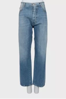 Голубые джинсы baggy fit