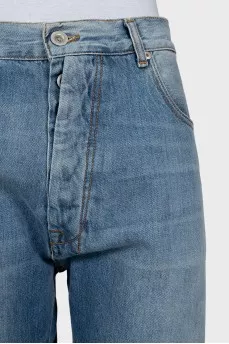 Голубые джинсы baggy fit