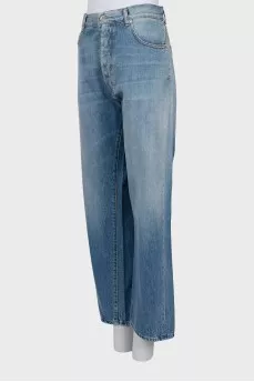 Голубые джинсы baggy fit