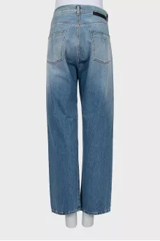Голубые джинсы baggy fit