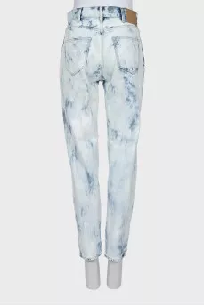 Skinny jeans with abstract print