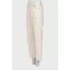 Jeans with contrast seams and tag