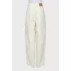Yellow high waist jeans with tag