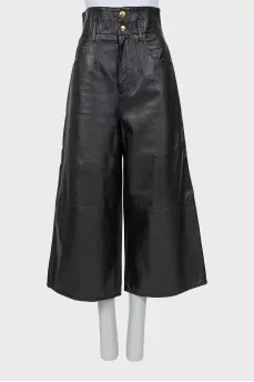 High waist leather pants