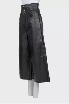 High waist leather pants