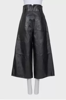High waist leather pants