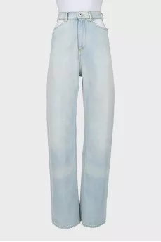 Palazzo jeans with slits