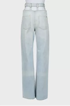 Palazzo jeans with slits