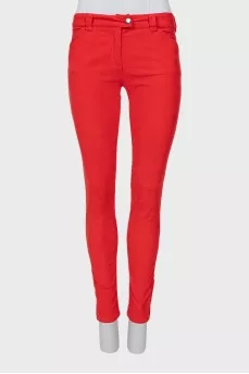 Red corduroy trousers