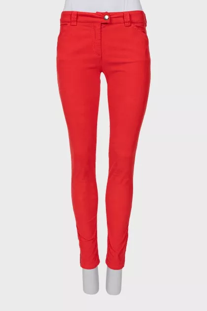 Red corduroy trousers