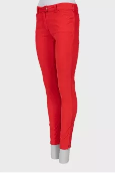Red corduroy trousers
