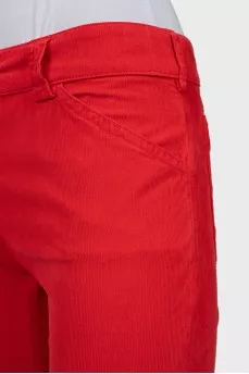 Red corduroy trousers
