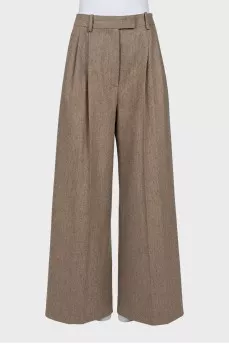 Beige palazzo pants with arrows