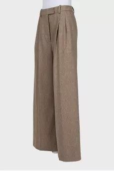 Beige palazzo pants with arrows