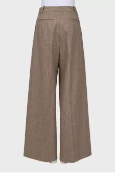 Beige palazzo pants with arrows