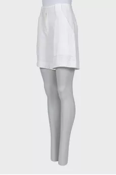 High waist linen shorts