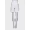 High waist linen shorts