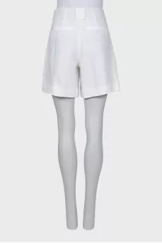 High waist linen shorts
