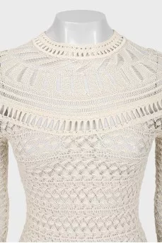 Lace dress with buttons