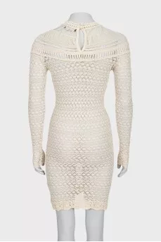 Lace dress with buttons