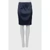 Blue straight cut skirt