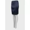Blue straight cut skirt