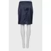 Blue straight cut skirt