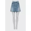 Denim skirt with signature embroidery