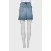 Denim skirt with signature embroidery