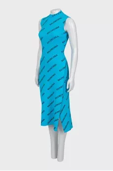 Bodycon dress with signature print