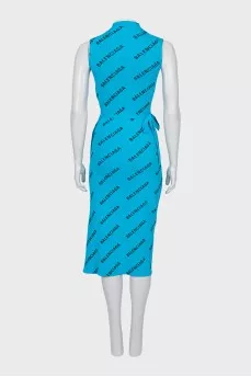 Bodycon dress with signature print