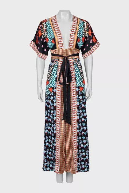 Fitted jumpsuit in floral print