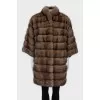 Loose fit sable fur coat