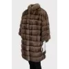 Loose fit sable fur coat