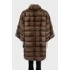 Loose fit sable fur coat