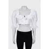 White blouse with perforation