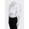 White blouse with perforation