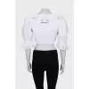 White blouse with perforation