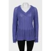 Purple V-neck sweater