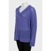 Purple V-neck sweater