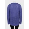 Purple V-neck sweater