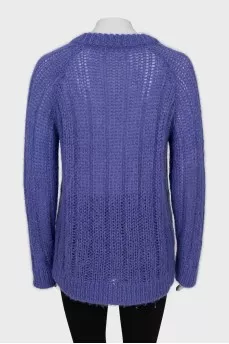 Purple V-neck sweater