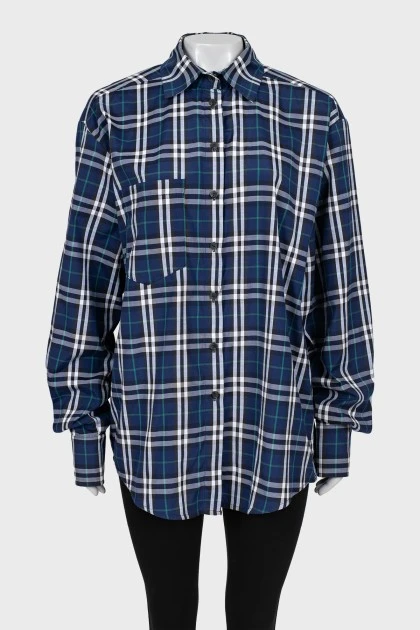 Oversized plaid shirt