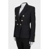 Black jacket with gold buttons