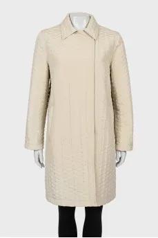 Quilted jacket in beige