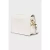 Leather crossbody bag with gold decor