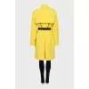 Fitted yellow trench coat with logo