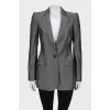 Gray jacket with patch pockets
